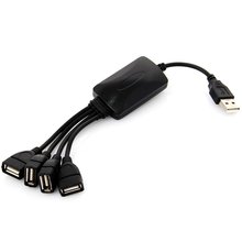 4 Port Usb 2.0 Mini Cable Hub Spliter Adapter For Pc Laptop Notebook