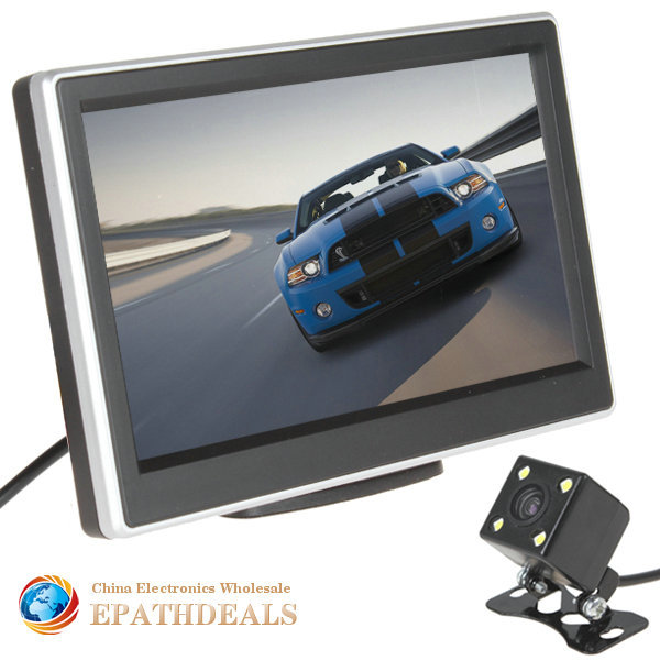 5 Inch Color TFT LCD Car Rearview Monitor Auto Parking Monitor + 420TVL 170 Degree Night Vision Car Rear view Reverse Camera 5 Inch Color TFT LCD Car Rearview Monitor Auto Parking Monitor + 420TVL 170 Degree Night Vision Car Rear view Reverse Camera