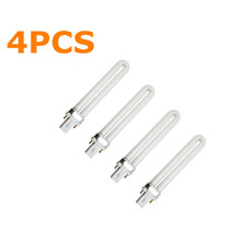 4PCS 365nm U Shape LED UV Lamp For Nails White Light Bulbs Tube Replacement Suitable for 9W 36W UV Gel Nail Polish Art Curing