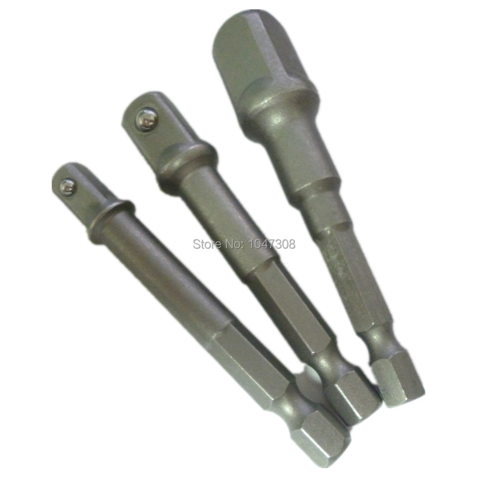 3pc 1/4 inch Hex Shank Drive Power Drill Socket Extension Bit Driver