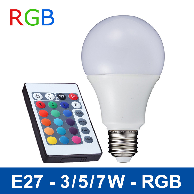 e27 rgb led l 3w 5w 7w led rgb bulb smd5050 led light 110v 220v home decoration 16 colors e27 rgb led l 3w 5w 7w led rgb bulb smd5050 led light 110v 220v home decoration 16 colors