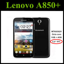 Original Lenovo A850+ MTK6592 Octa Core Mobile Phone 5.5″ Android 4.2 4GB ROM Russian language Dual SIM WCDMA free shipping