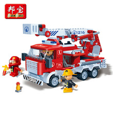 Kids Toys Building Blocks helicopter Model Building toy small particles 290 pcs blocksFire engine Truck