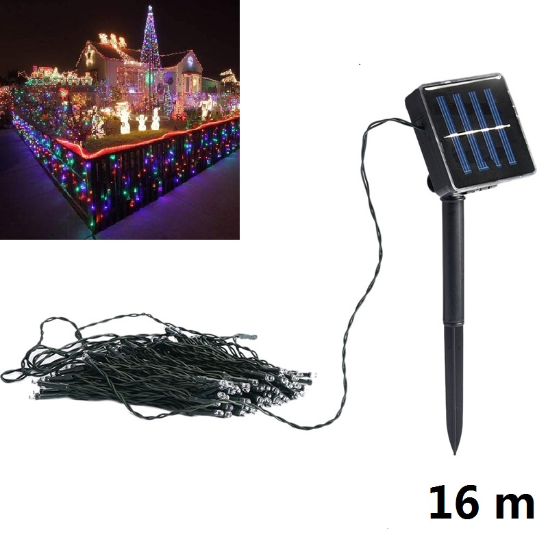 16m Waterproof Solar Power 200LED String Fairy Light Outdoor For Christmas Party Garden 16m Waterproof Solar Power 200LED String Fairy Light Outdoor For Christmas Party Garden