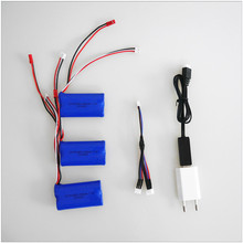 3pcs 7.4 V 1500 mah li-po battery and USB plug charger 3 in 1 cable for DH9053 9101 mjx f45 9118 rc Helicopter parts