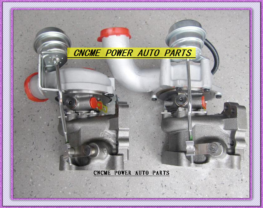 K03 53039880016+53039880017 Twin Turbos Turbocharger For AUDI S4 97-01 A6 99-01 AJK ARE AZB AGB V6 2.7L 265HP (2)