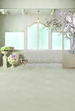 150cm*215CM(5ft*7ft) Windows with flowers trees backgrounds for photo studio photography backdrops LK4226