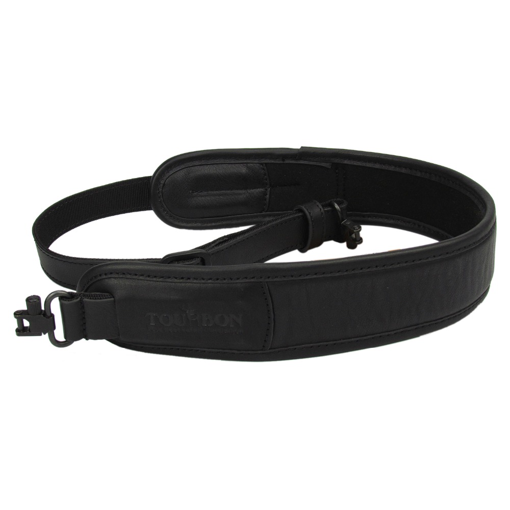 Wholesale Tourbon Tactical Black Top Grain Leather Shotgun Rifle Sling