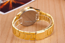 2015 New Fashion relojes Gold Rhinestone Bussiness brand Watches Quartz Stainless Steel Women Dress Wristwatches reloj