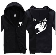 Anime Men Casual Spring Autumn Fairy Tail Hoodies Zip up Hooded Long Sleeve Sweatshirts Hot Sale