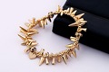 Fashion Designer Inspired Gold Silver Renegade Cluster Stretch Bracelet Punk Style Spike Design Dainty Jewelry for
