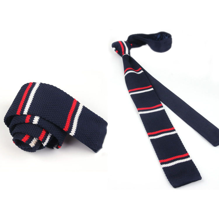 New Hot Fashion Male Brand Slim Designer Knitted Neck Ties Cravate Narrow Skinny Neckties For Men