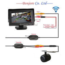 2.4G Wireless HD Reversing Back up Car Rear View Camera With 4.3 Inch Screen TFT LCD Screen HD Panel Color Car Rear View Monitor