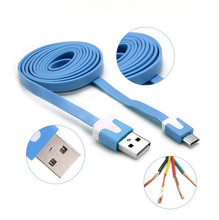 1M 2M 3M Noodle Flat Data Charger V8 Micro USB charging Cable For Samsung xiaomi redmi note 2 3 pro mi5 Huawei phone accessories