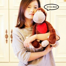 Classic 40cm New Germany NICI Jungle Brother Red Love Heart Monkey Plush Toy 1pcs Free Shipping Valentine’s Day Christmas Gifts