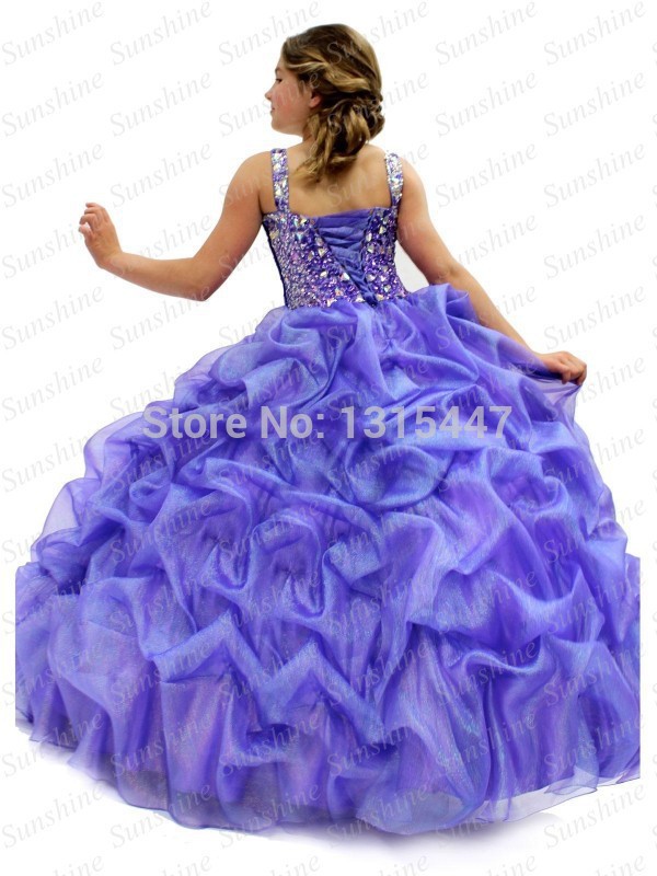 Sparkly Pageant Dresses For Girls Glitz Ball Gown Flower Girl Dresses ...