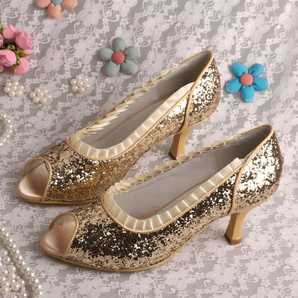 Popular Gold Glitter Pumps-Buy Cheap Gold Glitter Pumps lots from China