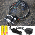 2016 XML T6 ZoomLED Headlamp 8000 Lumens 4 Mode LED Headlight Adjust Focus Rechargeable Hunting Head