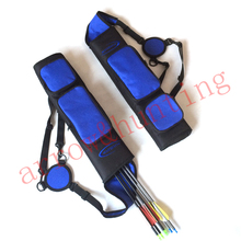 archery quiver bag hunting bow arrow quiver blue arrow case to set compound bow or recurve
