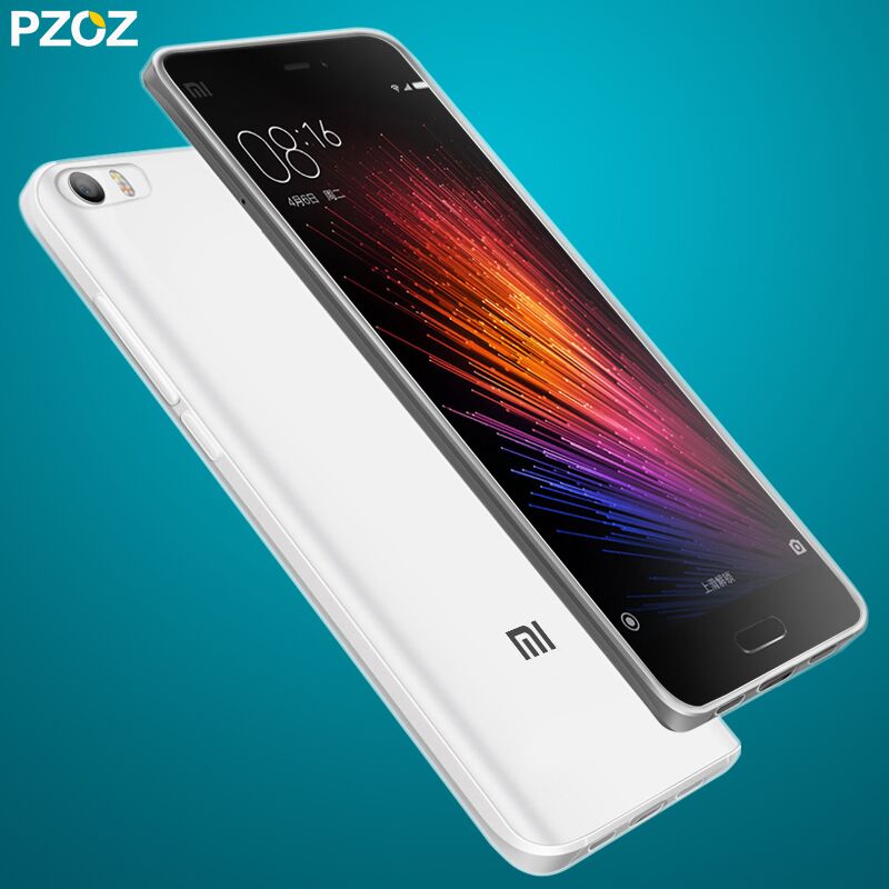 PZOZ Xiaomi Mi5 Pro Случае Силиконовый Чехол Оригинал Xiaomi Mi 5 Тонкий Прозрачный Защитная Телефон Мягкая Оболочка Xiaomi Mi5 Премьер 5.15