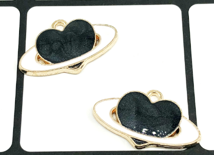 DIY Jewelry Making:50Pcs Favorite Love Rose Heart Dangle Pendant for Earring