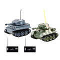 Happycow RC Battle Tank Toys Two Fighting Remote Control Army Tanks Infrared Tanks 2 Peice Kids