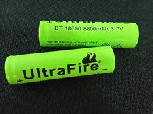 2 pcs lot 18650 battery 3 7V li ion Battery rechargeable Battery 8800mAh free shipping