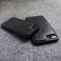 All inclusive Metal protective shell leather hard phone case with tempered glass and Retro Phone lanyard
