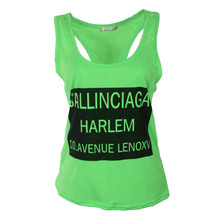 Women s tanks T shirts Sleeveless Sport Fitness Letter Print Loose Fitting Tops Tank Vest Cropped