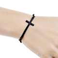 New Fashion Korean Women Metal Cross Simple Charm Bracelet 3 colors Silver Gold Black bracelets bangles