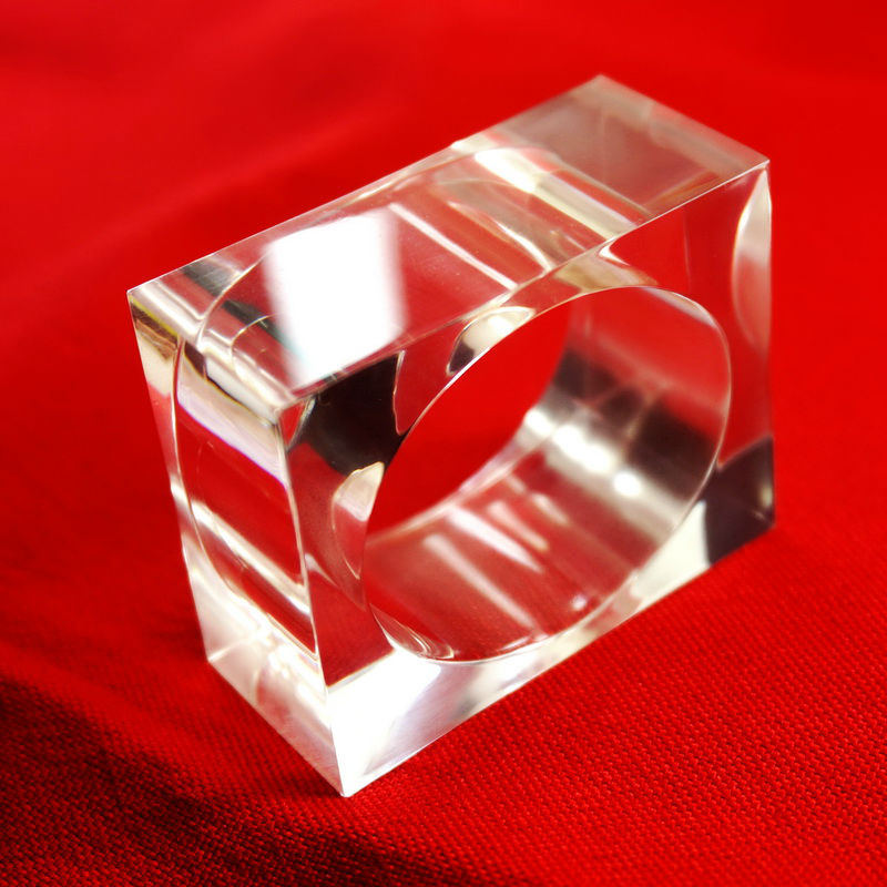 Wholesale Clear Crystal Napkin Ring ,Acrylic Napkin Holder, Rose Napkin
