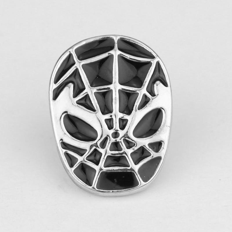 Spiderman The Avengers black Silver Lapel Pin Brooch Emblem Badge High quality font b Dress b
