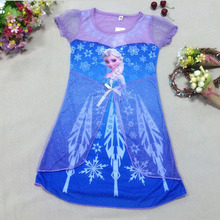 Ice Snow Queen Dress Elsa Anna Summer Dresses For Girl Dresses Girls Vestidos Infant Children Clothing Pajamas Baby Kids Clothes