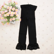 New Candy Color Velvet Baby Kids Girl Legging Pants Colorful Lace Side Legging for Gilrs 5-9Y L4
