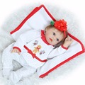 22 silicone reborn dolls for children new year gift soft touch Christmas Dress Up drink doll