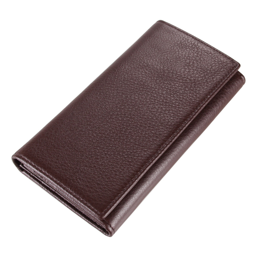New high end leather wallet purse long wallet grain Napa leather purse for men free shippinhg-in ...