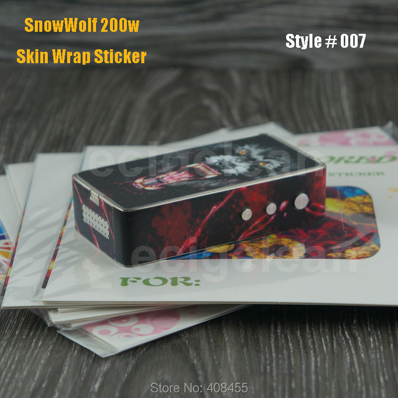 30pc*Sigelei SnowWolf 200w skin wrap stickers VS Subox Mini skin sticker /Cloupor GT skin cover/ IPV3 Li skin wrap Label