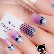 New fashion Style glitter french design 12pcs pack Beauty Nail Art sticker decorations nails art 3d