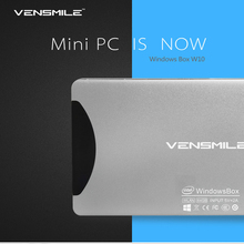 Original Vensmile W10 mini desktop PC Windows Quad core 2GB RAM 64GB ROM Computer Xbmc TV Player set top box Dual Band Wifi