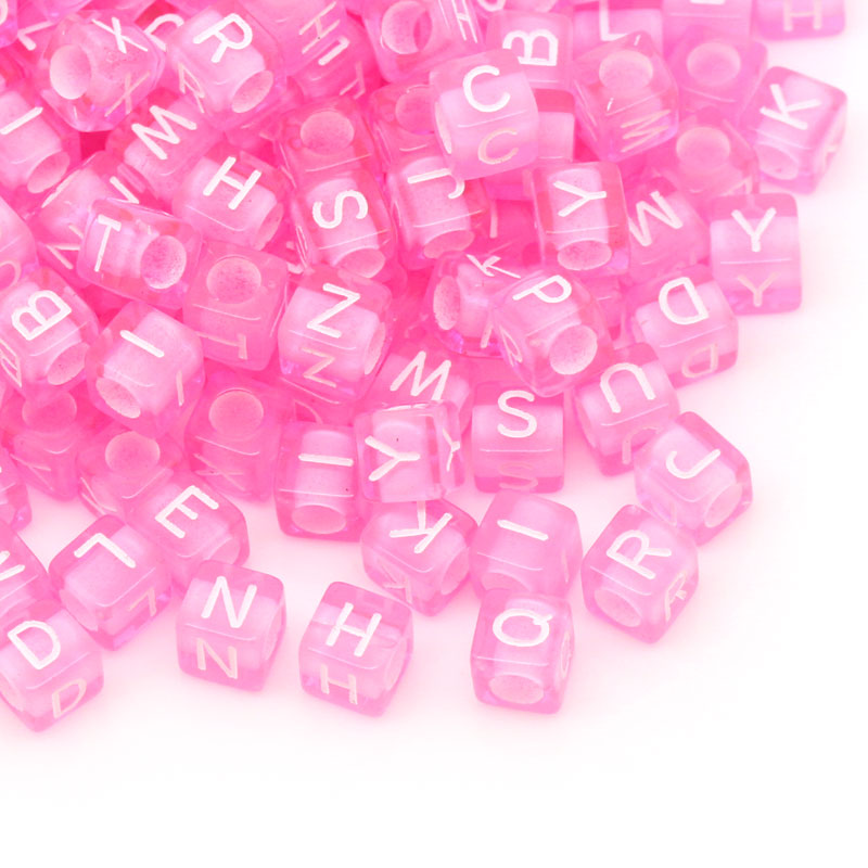3 4mm 1000pcs pink acrylic alphabet letters carved cube spacer bead diy 3 4mm 1000pcs pink acrylic alphabet letters carved cube spacer bead diy