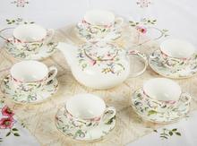 Free Shipping European Style High-grade Luxury Bone China Ceramic Tea And Coffee Set