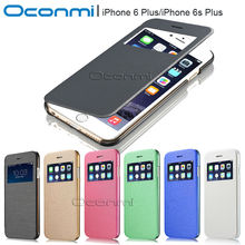 New window view leather case for iphone6 plus flip cover for iPhone 6s plus protective sleeves