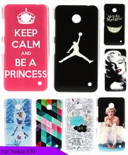 Cute Beauty Painting Skin Keep Calm Pink Custom High Quality Hard Plastic Luxury Logo Case Cover for Nokia Lumia 630