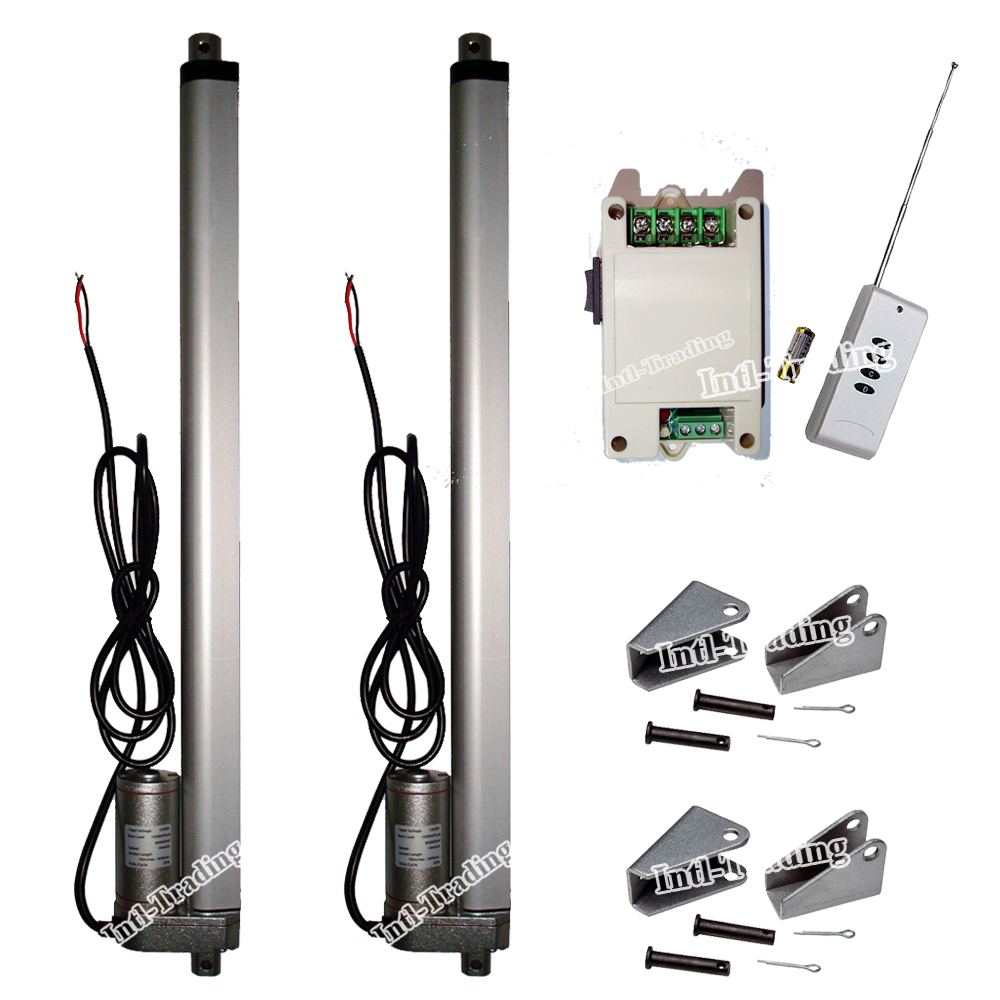 Set of 2PCS 450mm/18" Inch Stroke DC 12V Linear Actuators & Wireless