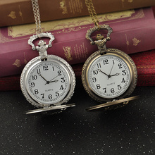 New Fashion Antique Bronze Steampunk Pocket Watch Animal Milu Deer Quartz Mechanical Watch Pendant Necklace Chain