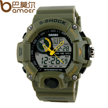 SKMEI HOT Mens Digital Watch for Sports Second Stop Watch Different Time Zone Casual Style for Mens Wrist Watch WA3027