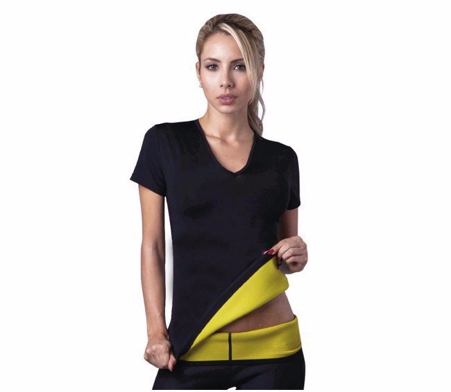 2015 New arrivel Hot Shapers neotex T shirt Hot Shapers Stretch Neoprene Slimming Vest Body Shaper Control Vest tops with logo-1