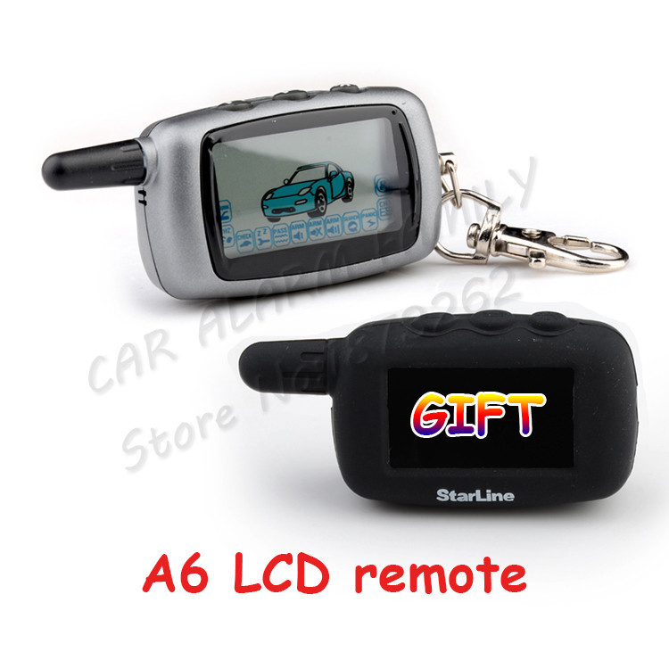 A6 Two way car alarm system Starline A6 LCD remote engine start 2-way LCD + silicone case(1)