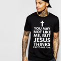 2016 Summer Slim Fit 65 Cotton Black Men s Fashion cross T shirt Letter You May