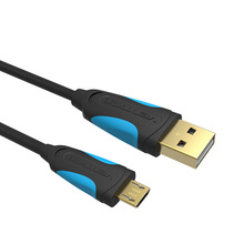 Cable USB mikro 2 0 cabel Sync Data charger Warna hitam ponsel cabel 1 m untuk